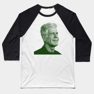 Anthony Bourdain Engraving Baseball T-Shirt